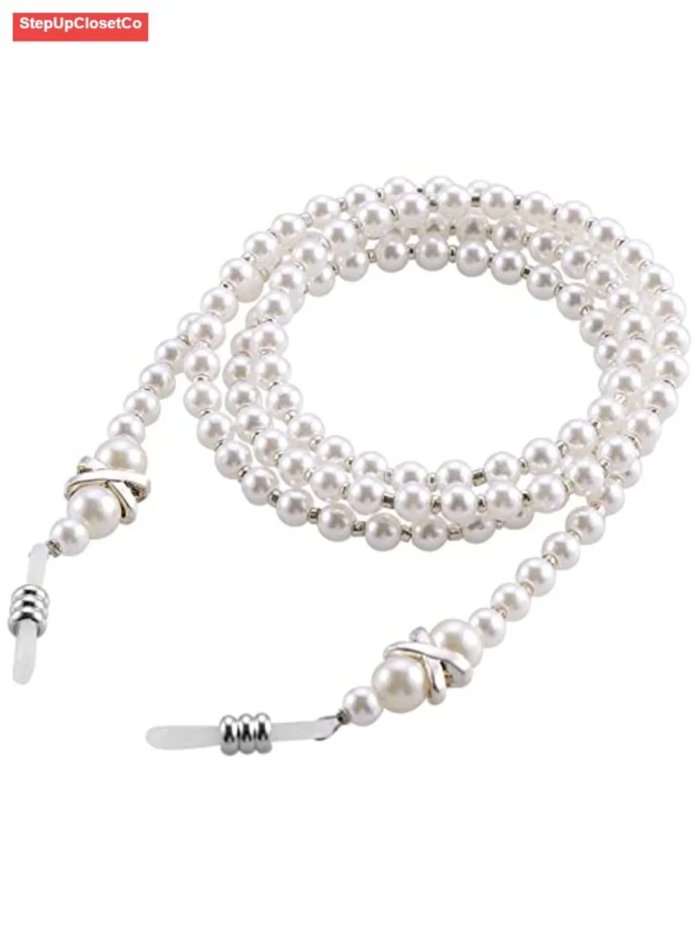 Acrylic Beaded Pearl Eyeglass Chain Sunglasses Strap 29 inch